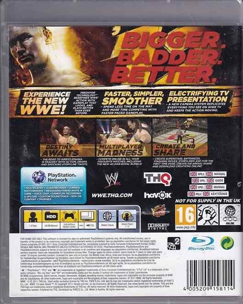 WWE 12 - PS3 (B Grade) (Genbrug)